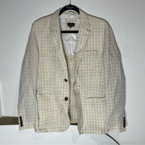 Paul Smith Cream linen Checkered Blazer